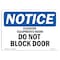 Signmission OSHA Notice, 5" Height, Elevator Equipment Room Do Not Block Door Sign, 7" X 5", Landscape OS-NS-D-57-L-11721 - alternate 1